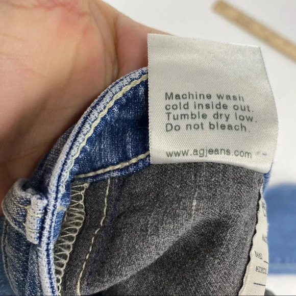 Adriano Goldschmied AG Stevie Ankle Petite Jeans Women's 24R Raw Hem Light Wash - Picture 6 of 7